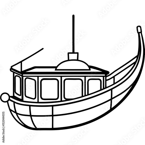 Minimalist Gondola Illustration 