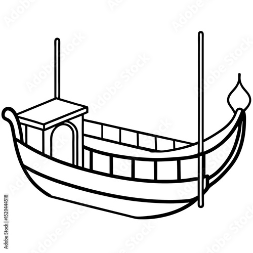 Minimalist Gondola Illustration 