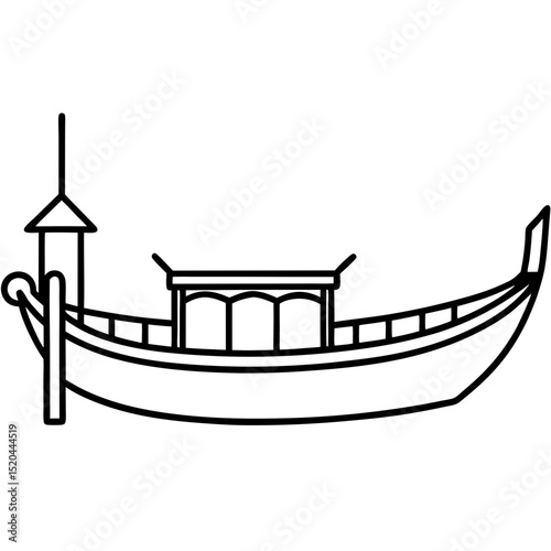 Minimalist Gondola Illustration 