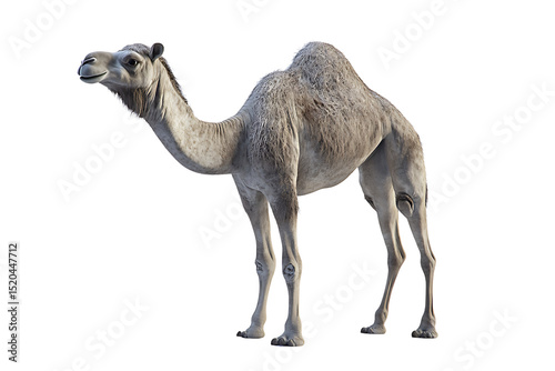 A camel, isolated on a transparent background.