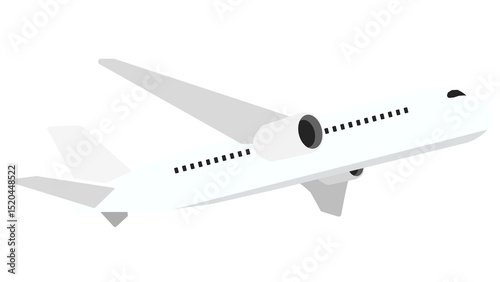シンプルな飛行機の素材イラスト　Illustration of a simple airplane
