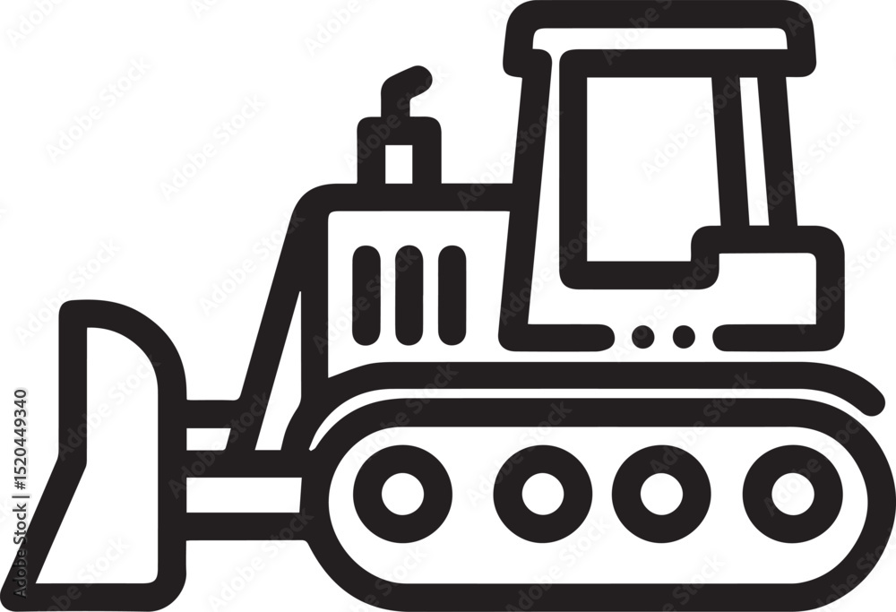 Naklejka premium Bulldozer 