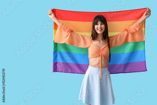 Beautiful young woman with ...