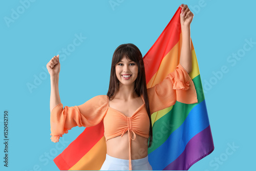 Beautiful young woman with ...