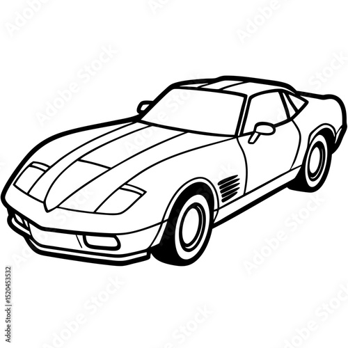 Foto Simple Corvette Illustration