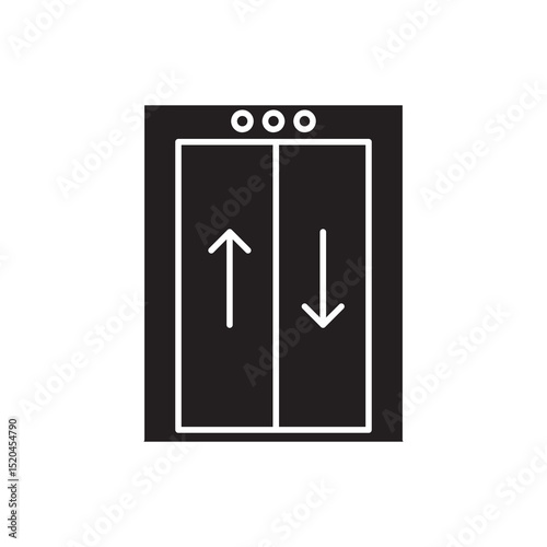 lift icon or logo isolated sign symbol vector black illustration for web and app..eps
