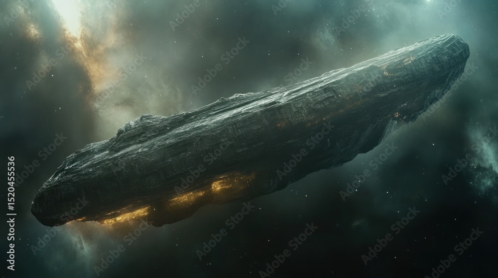Fototapeta premium Gigantic Alien Spaceship in the Cosmos