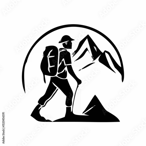 Hiking outdoor adventure logo...