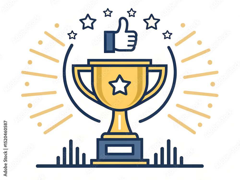 Obraz premium gold trophy cup