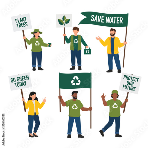 People Protesting for Environmental Protection and Sustainability
