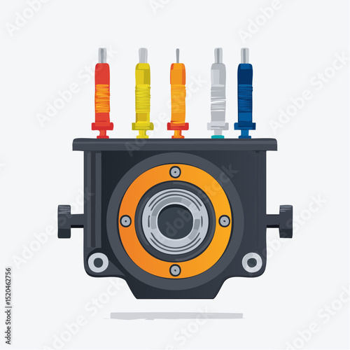 Colorful Industrial Component Precision Engineering Design