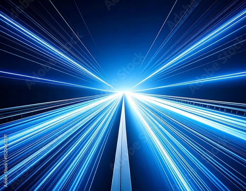 Bright blue motion blur