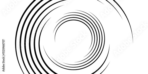 Modern abstract background. Halftone dots in circle form. Spiral logo, icon or design element. Black dots on a white background and white dots on the black side.