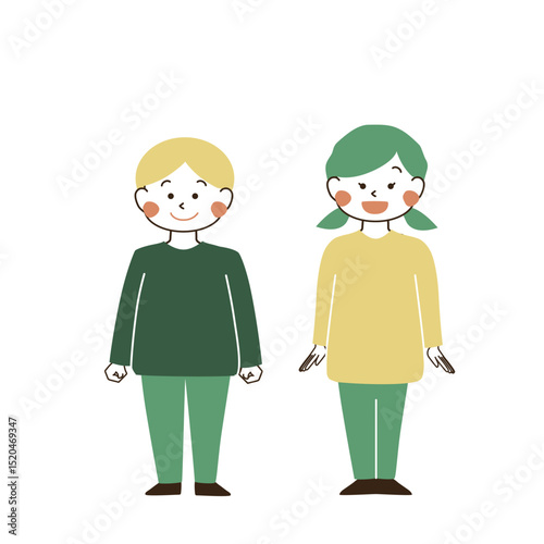人物の全身立ち絵_子供
