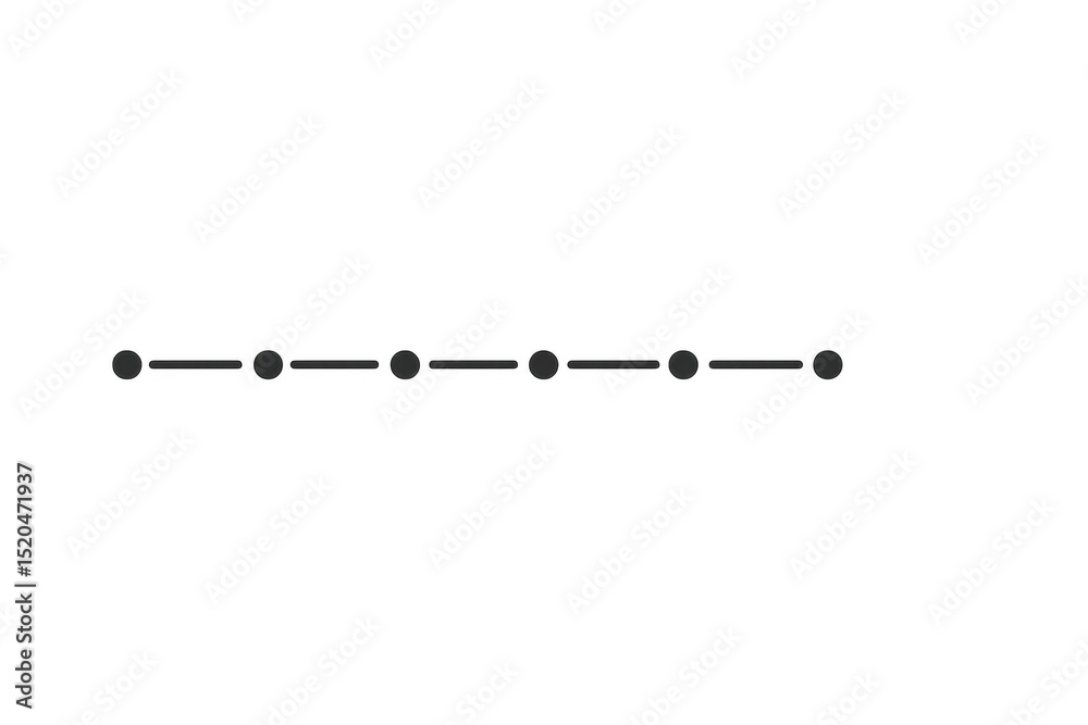 Simple infographic timeline with dots and lines representing events in chronological order on a transparent background