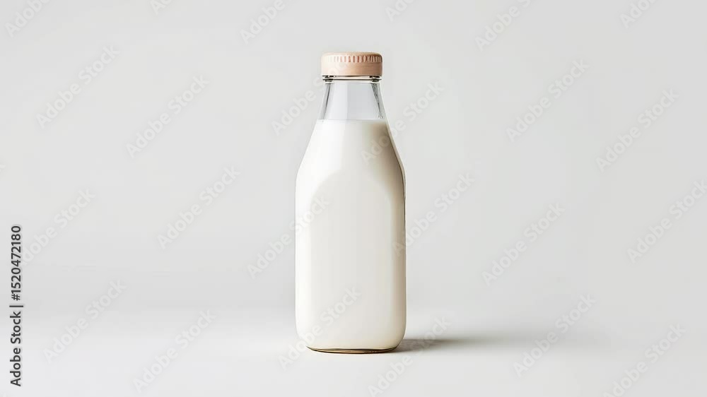 Dairy milk carton on white background