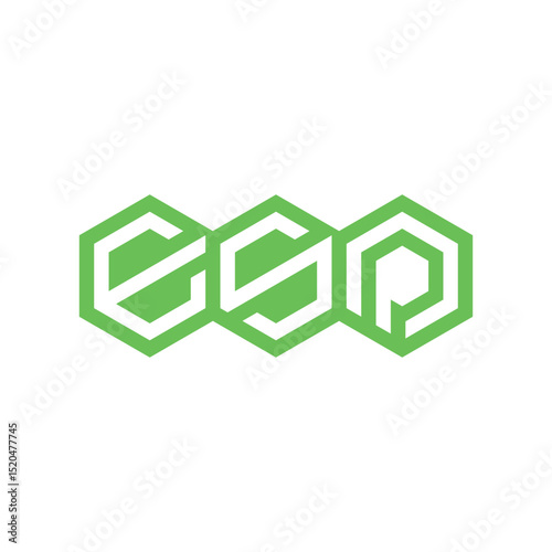 letter Esp concept logo design vector template