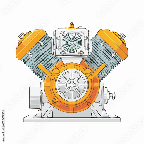 High-Performance V-Twin Air Compressor Industrial Grade Design and Engineering