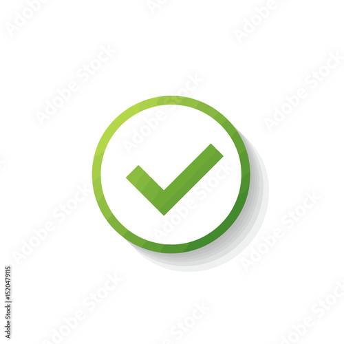 Green Check Mark Icon - Approval and Validation