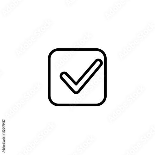Check Mark in Square Box: Simple Vector Illustration