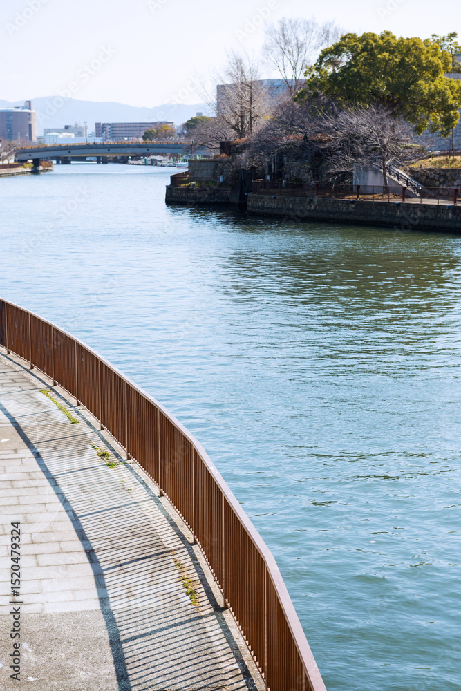 Fototapeta premium 寝屋川の風景