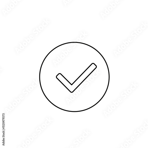 Free Download Check Mark in Circle - Minimalist Design - GFXLoad