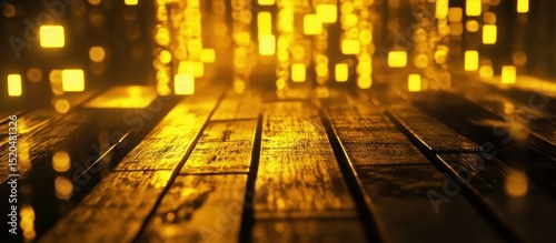 Golden Wooden Tabletop