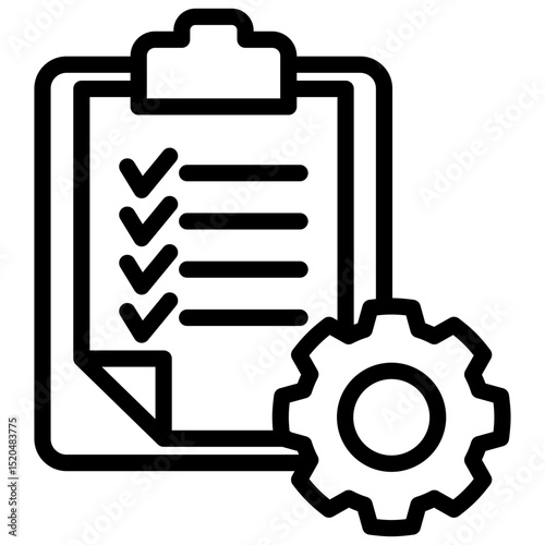 project management line icon