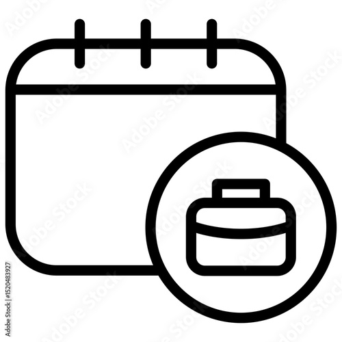 meeting scheduler line icon