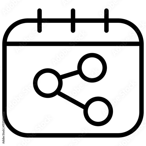 shared calendar line icon