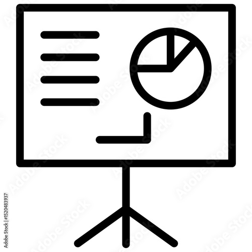 digital whiteboard line icon