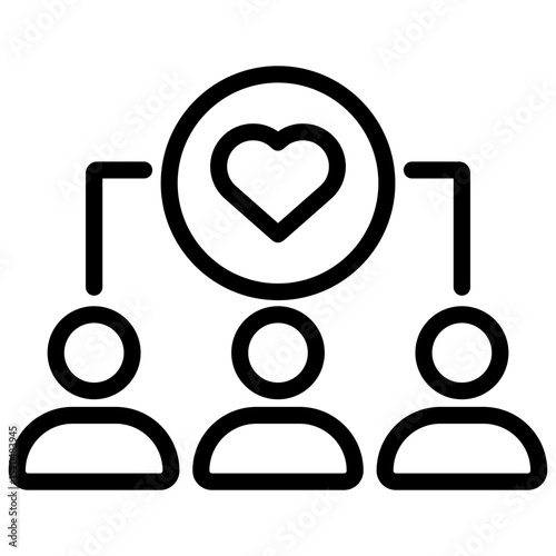 employee wellness line icon