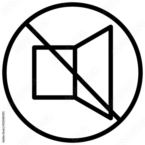 quiet space line icon