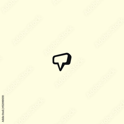 Letter T chat logo icon flat vector design