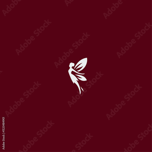 Flying fairy logo icon flat vector design