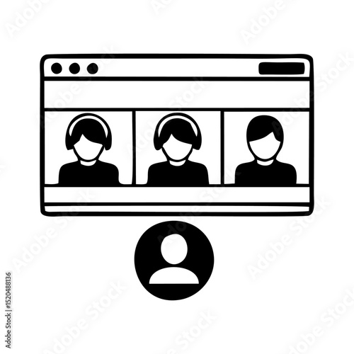  Online Video Meeting Interface