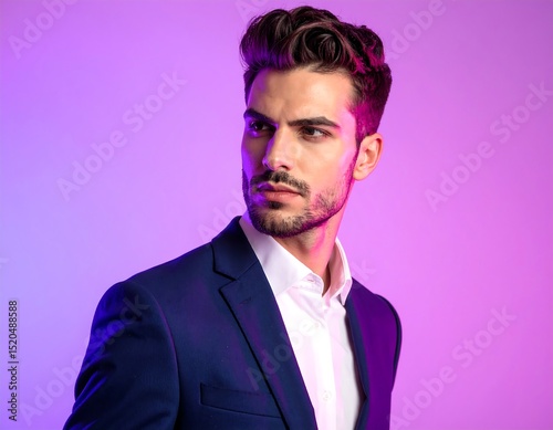 Man in suit, studio portrait