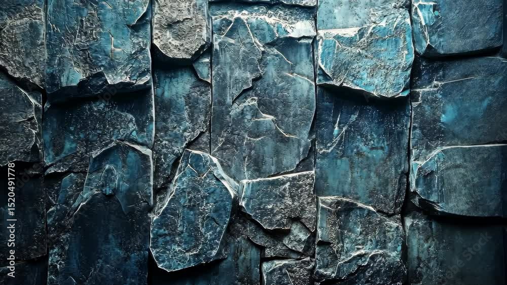 Dark blue stone wall texture, rough, irregular shapes
