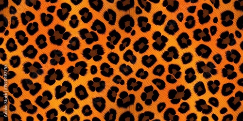 Abstract seamless leopard skin pattern; digitally rendered animal fur wallpaper texture,  print,  fur