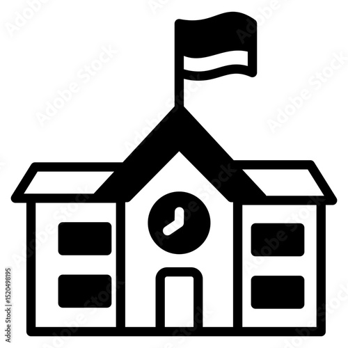 Campus outline mixed icon