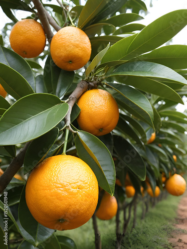 Orange grove in Brazil - mature fruits