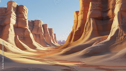 Desert Canyon at Golden Hour