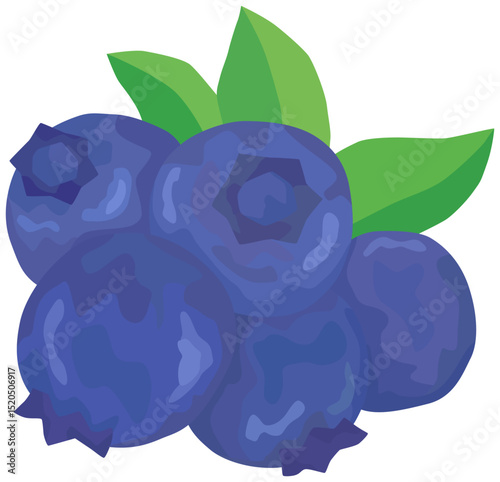 ブルーベリーのイラスト ベクター素材