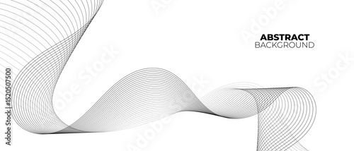 Abstract Background With Wavy lines. Wave line banner. Vector