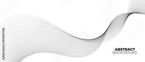 Abstract Background With Wavy lines. Wave line banner. Vector