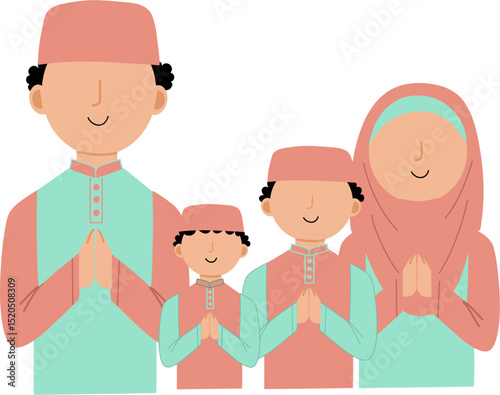 Faceless Muslim family 5