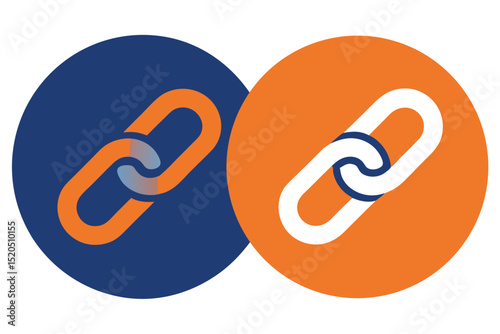 Interconnected Links in Circles Representing Connection Collaboration and Partnership