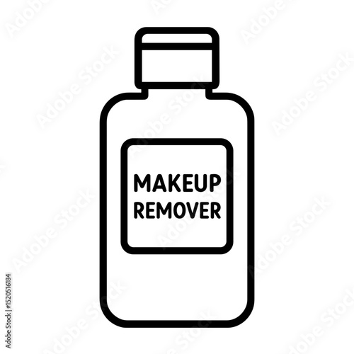 Makeup remover bottle outline icon