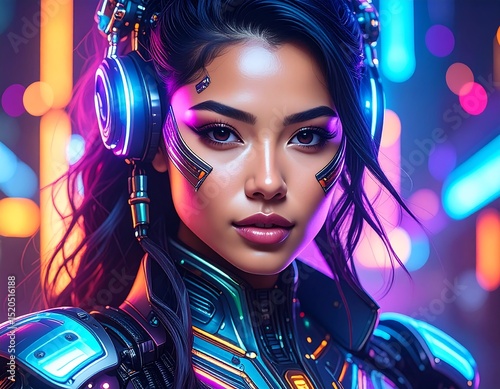 Cyberpunk woman portrait (1)