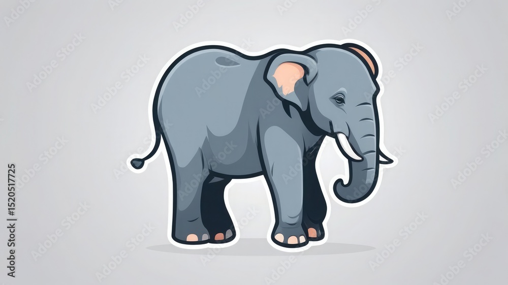 Obraz premium Elephant Outline Vector
